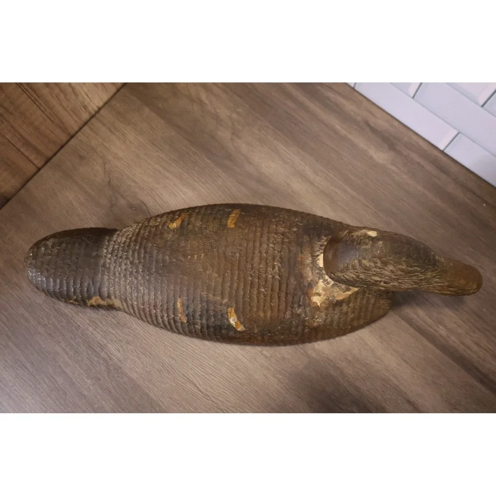 Vintage Primitive Wooden Duck Decoy Pascagoula Associated Folk Art 17